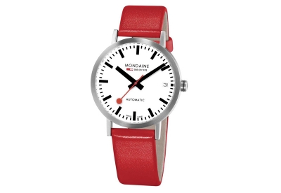 Mondaine 20mm horlogeband rood glans