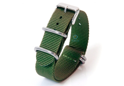 Horlogeband 20mm groen nylon