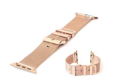 Apple watch horlogeband rose goud milanees (42mm/44mm)