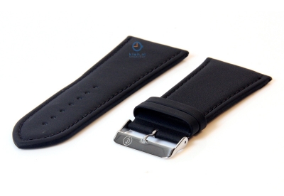 Horlogeband 32mm zwart leer