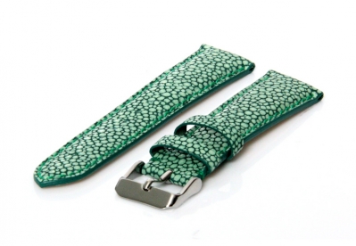 Horlogeband 18mm groen roggenleer