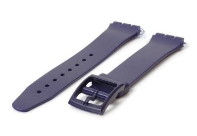 Swatch horlogeband 17mm donker blauw