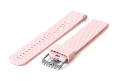 Horlogeband 20mm siliconen licht roze