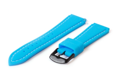 Horlogeband 20mm siliconen blauw