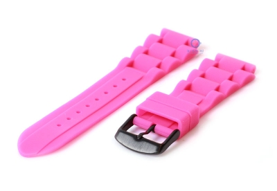 Horlogeband 20mm siliconen roze