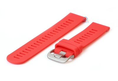 Horlogeband 20mm siliconen rood