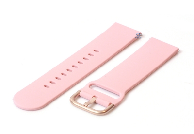 Horlogeband 22mm siliconen roze
