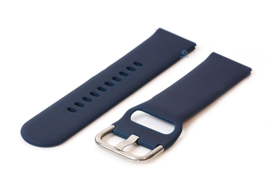 Horlogeband 20mm siliconen donker blauw