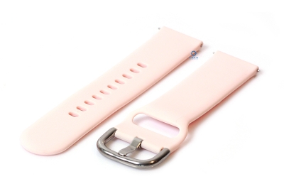 Horlogeband 22mm siliconen pastel roze