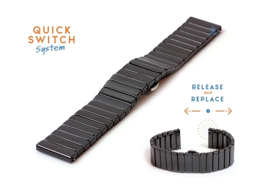 Horlogeband 20mm keramiek zwart