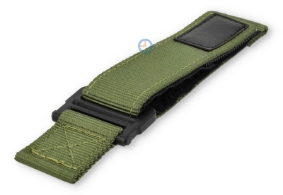 Nylon horlogeband 26mm groen - klittenbandsluiting