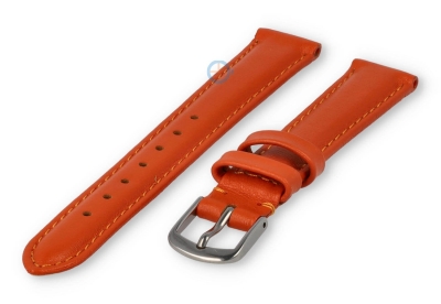12mm horlogeband glad leer - oranje