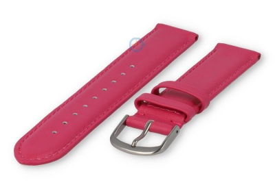 16mm horlogeband glad leer - roze