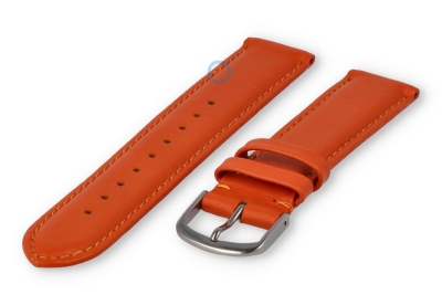 16mm horlogeband glad leer - oranje