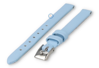 Naadloze en gladde horlogeband 8mm - ijsblauw