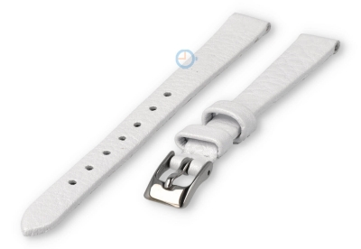 Naadloze en gladde horlogeband 8mm - glimmend wit