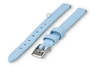 Naadloze en gladde horlogeband 10mm - ijsblauw