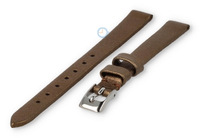 Naadloze en gladde horlogeband 10mm - brons met glans