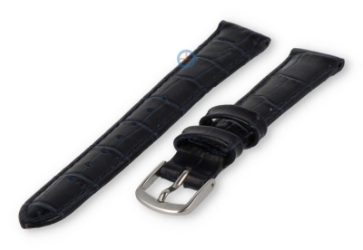 Kleine horlogeband van leer - 14mm - donkerblauw
