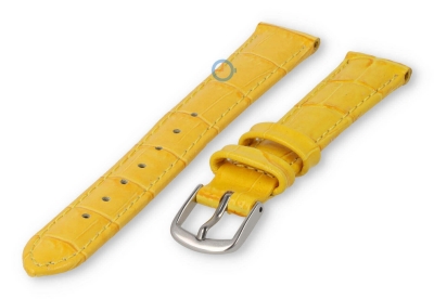 Kleine horlogeband van leer - 14mm - geel