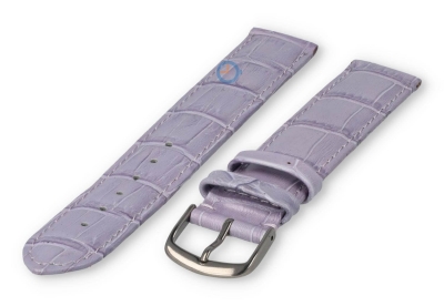 Crocoleer extra lange horlogeband - 18mm - lavendel