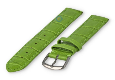 Crocoleer extra lange horlogeband - 18mm - grasgroen