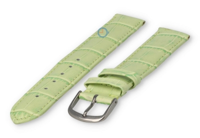 Crocoleer extra lange horlogeband - 18mm - appelgroen