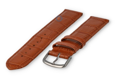 Extra lange horlogeband croco - 20mm - bruin