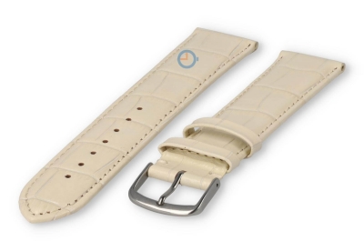 Extra lange horlogeband croco - 20mm - creme