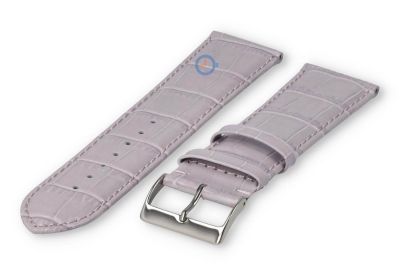 Basic croco horlogeband XL - 24mm - lavendel