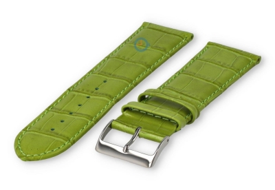 Basic croco horlogeband XL - 24mm - grasgroen