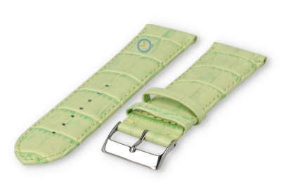 Basic croco horlogeband XL - 24mm - appelgroen