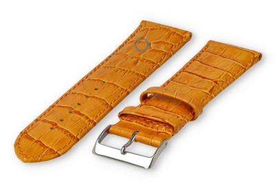 Basic croco horlogeband XL - 24mm - abrikoos