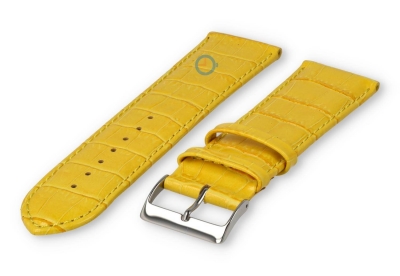 Basic croco horlogeband XL - 24mm - geel