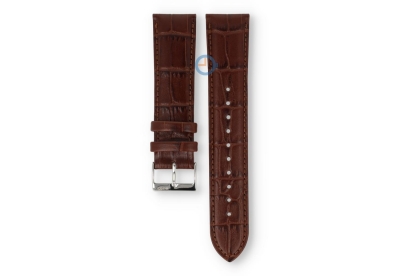Hugo Boss 22mm horlogeband - bruin crocoleer
