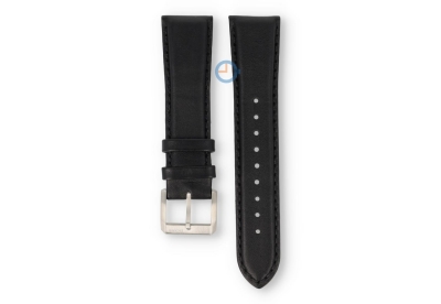 Hugo Boss 22mm horlogeband - zwart glad leer