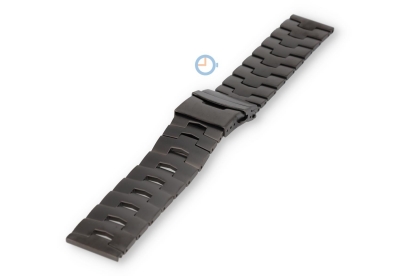 Titanium horlogeband plat 22mm grijs (sluiting staal)