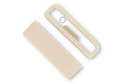 Flexibel band lusje met antislip 24mm - beige rubber