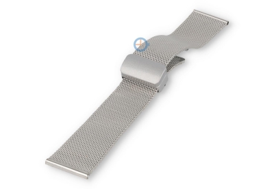 Horlogeband 22mm zilver staal - magnetische vouwsluiting