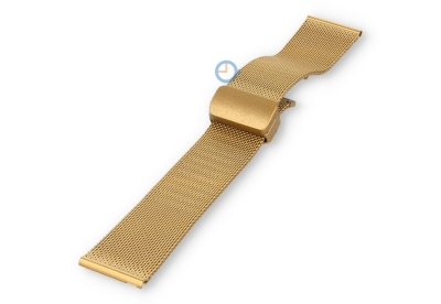 Horlogeband 22mm goud staal - magnetische vouwsluiting