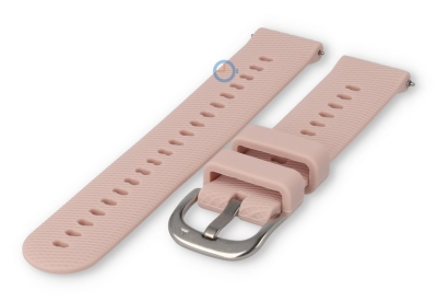 18mm siliconen horlogeband: pastelroze