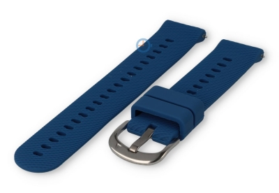18mm siliconen horlogeband: matblauw