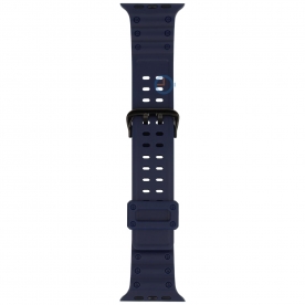 Casio style Apple Watch bandje - 45mm - blauw