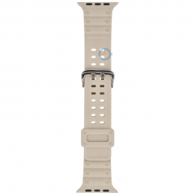 Casio style Apple Watch bandje - 45mm - grijs