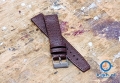 Clip horlogeband - kalfsleer bruin