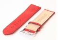 Horlogeband 18mm rood su�de leer