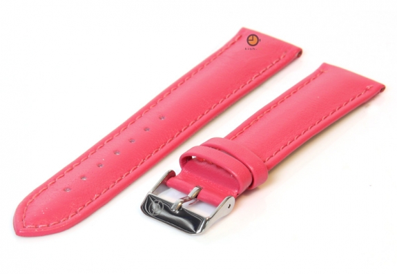 Horlogeband 18mm roze kalfsleer