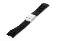 Siliconen Rolex style horlogeband 20mm zwart