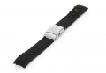 Siliconen Rolex style horlogeband 16mm zwart