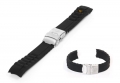 Siliconen Rolex style horlogeband 16mm zwart